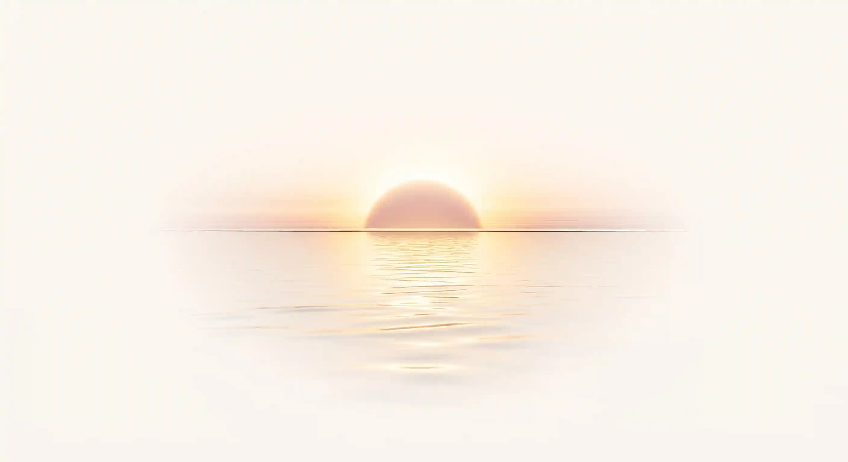 Lever de soleil doux sur une mer calme, illustration de l'article sur ce qui pèse vraiment sur le moral